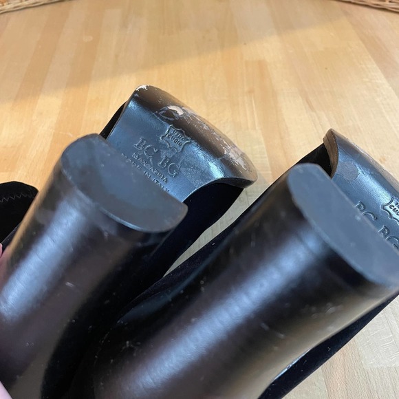 BCBG Velvet Stretch Stack-Heel Boots - Picture 8 of 8